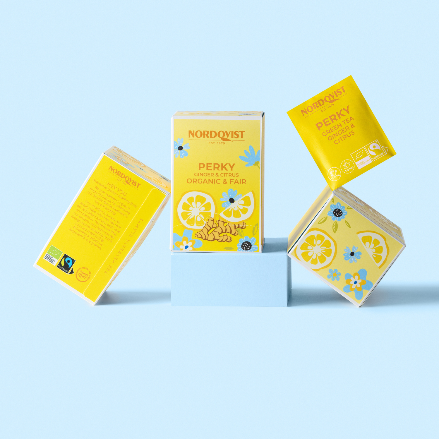Perky Organic Green Tea, Ginger & Citrus NEW DESIGN
