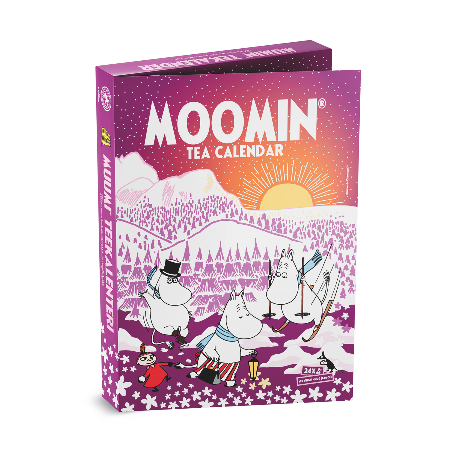 Inside the pack - Moomin Winter Tea Calendar tea contents and materials