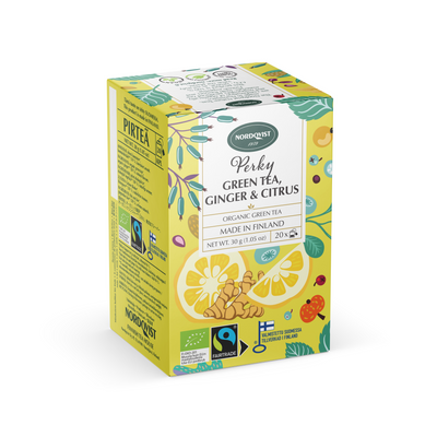Perky Organic Green Tea, Ginger & Citrus NEW