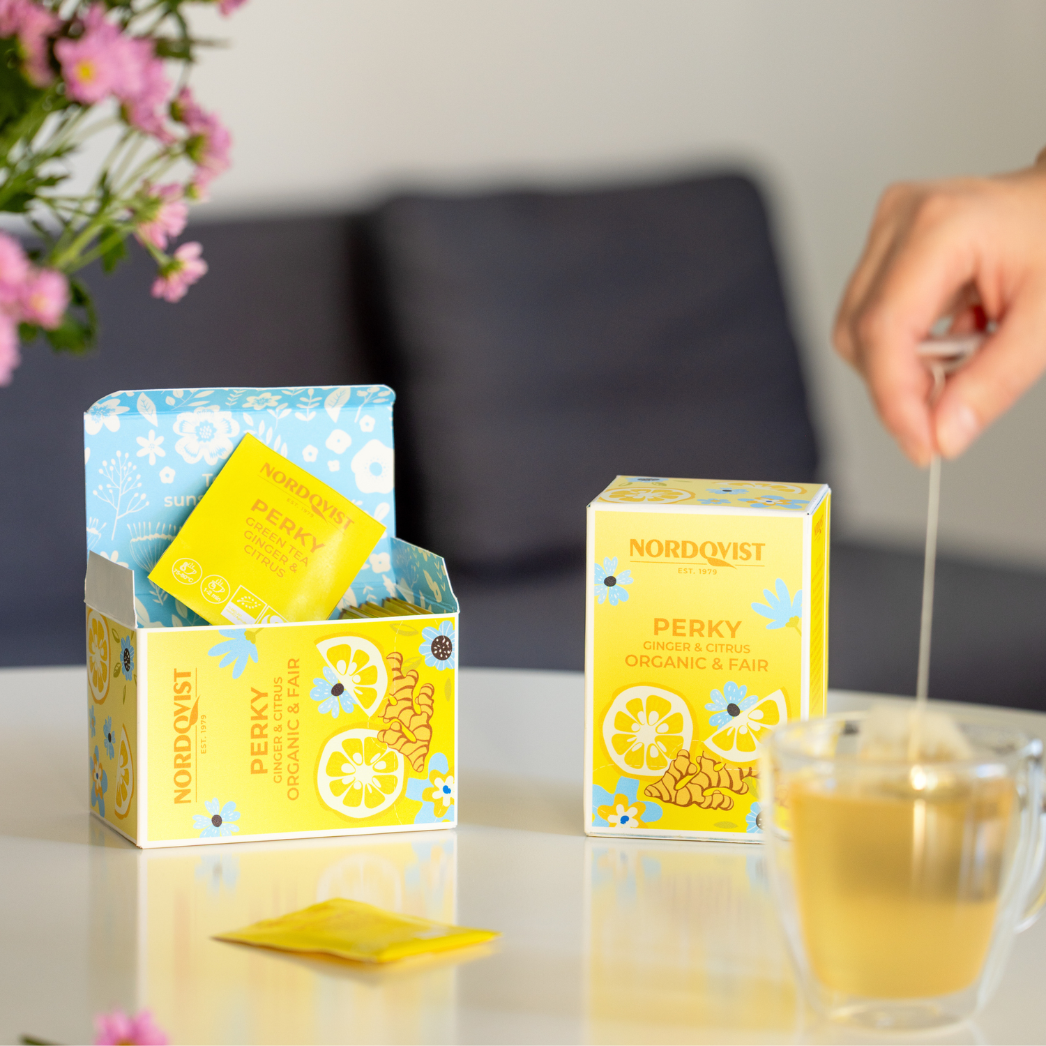 Perky Organic Green Tea, Ginger & Citrus NEW DESIGN