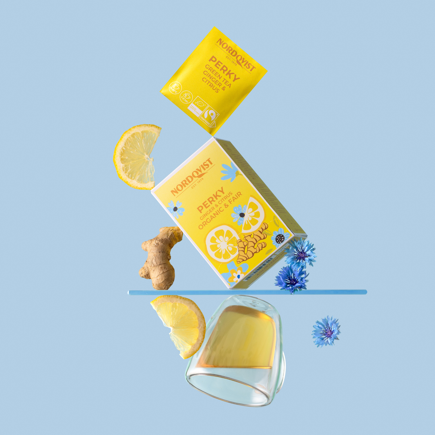 Perky Organic Green Tea, Ginger & Citrus NEW DESIGN