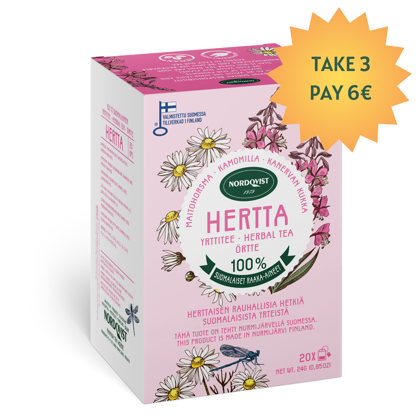 HERTTA pure herbal tea grown in Finland