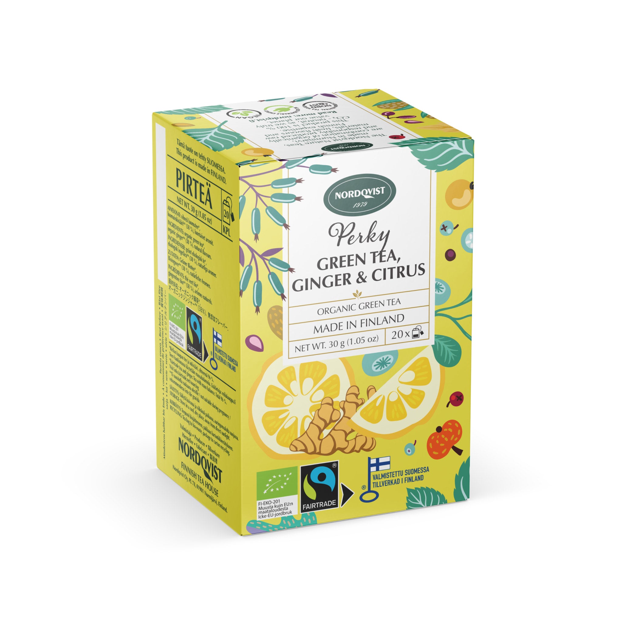 Perky Organic Green Tea Ginger & Citrus - Tea