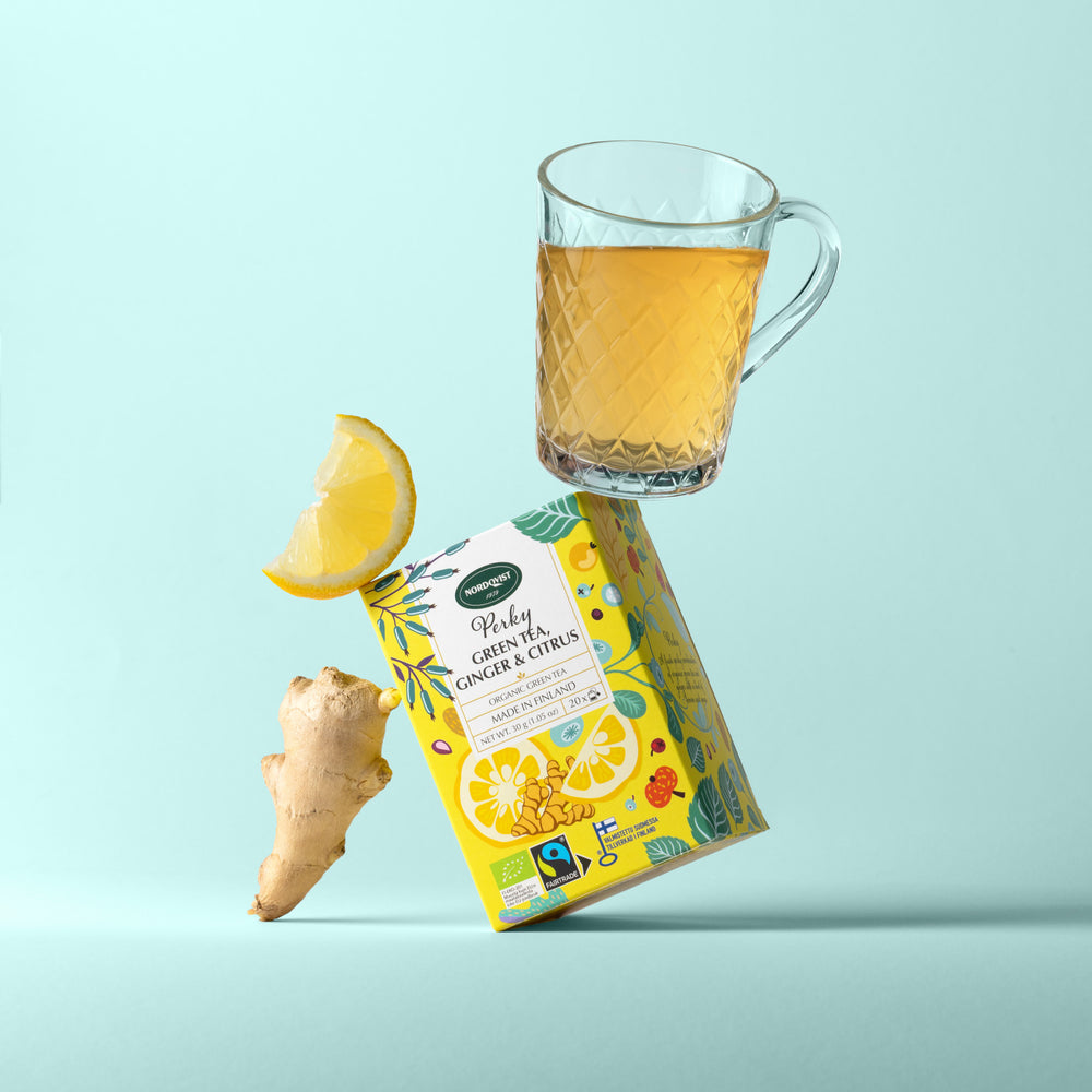 Perky Organic Green Tea Ginger & Citrus - Tea