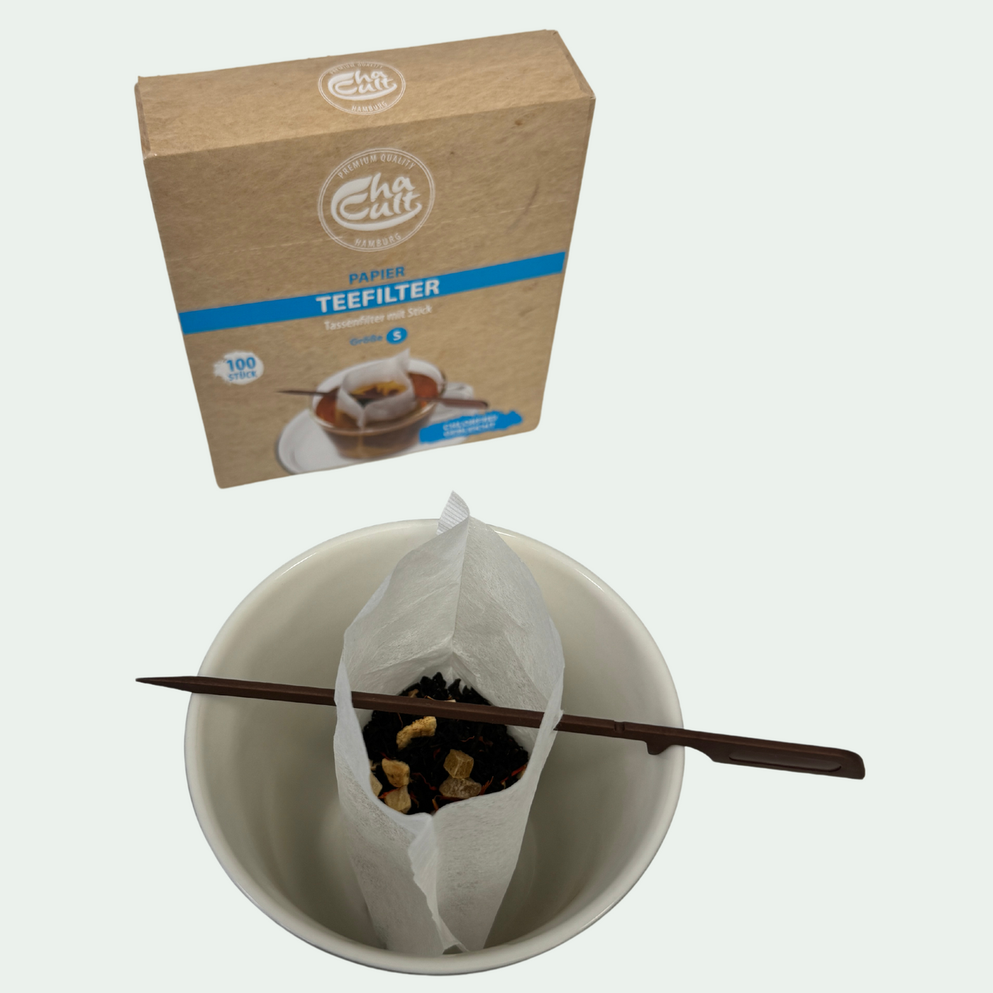 Paper Tea Filter With Stick